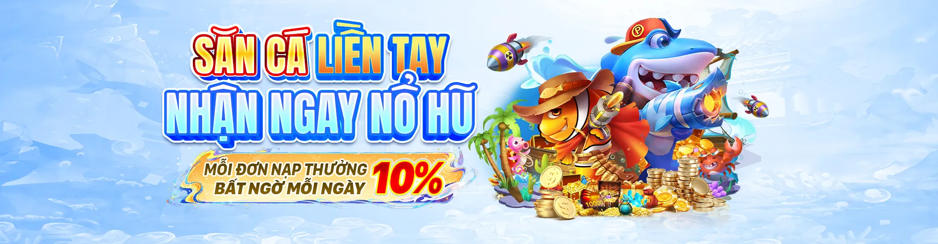 Cảnh dưới nước sống động với cá đầy màu sắc và rương kho báu tại hi88bet